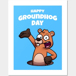 Happy Groundhog Day Posters and Art